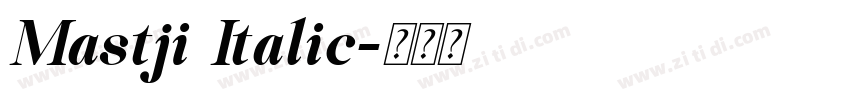 Mastji Italic字体转换